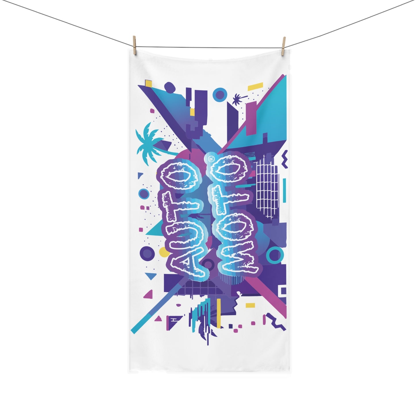 AUTO MOTO - Retro Graphic Mink-Cotton Towel