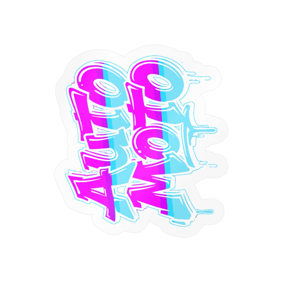 AUTO MOTO - Graffiti Logo Kiss-Cut Vinyl Decal