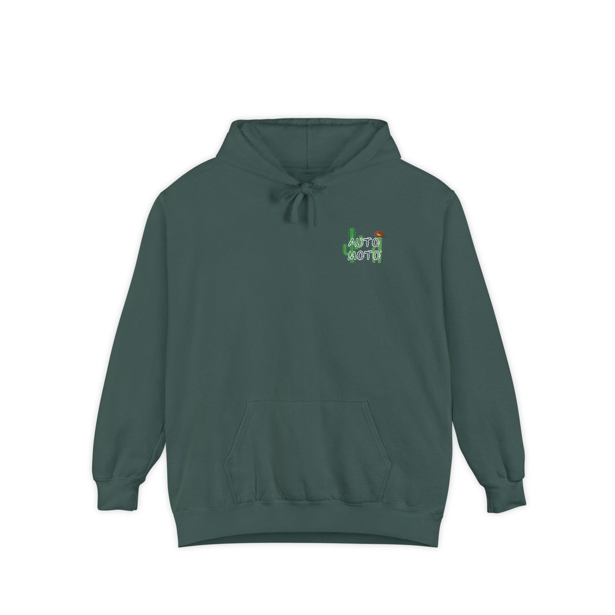 AUTO MOTO - Western Art Garment-Dyed Hoodie