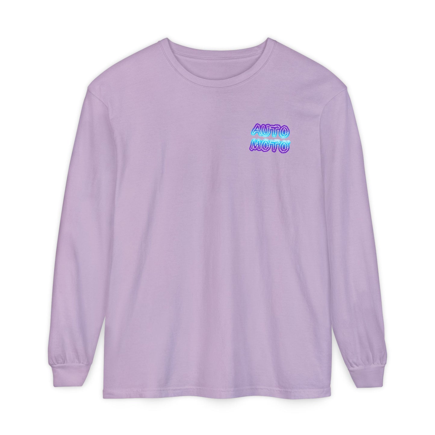 AUTO MOTO - Racing Team Garment Dyed Long Sleeve T-Shirt - Orchid