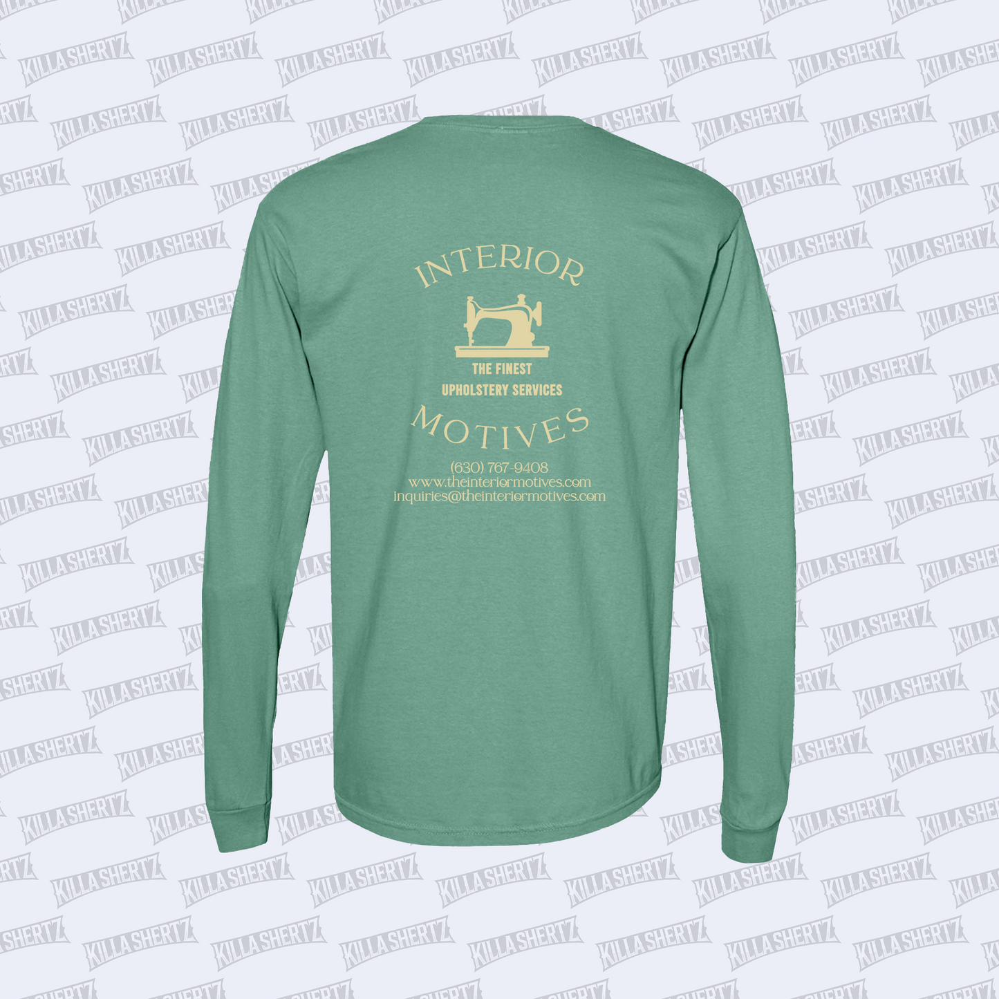 Interior Motives - Logo Pocket - Unisex Long Sleeve T-Shirt - Back