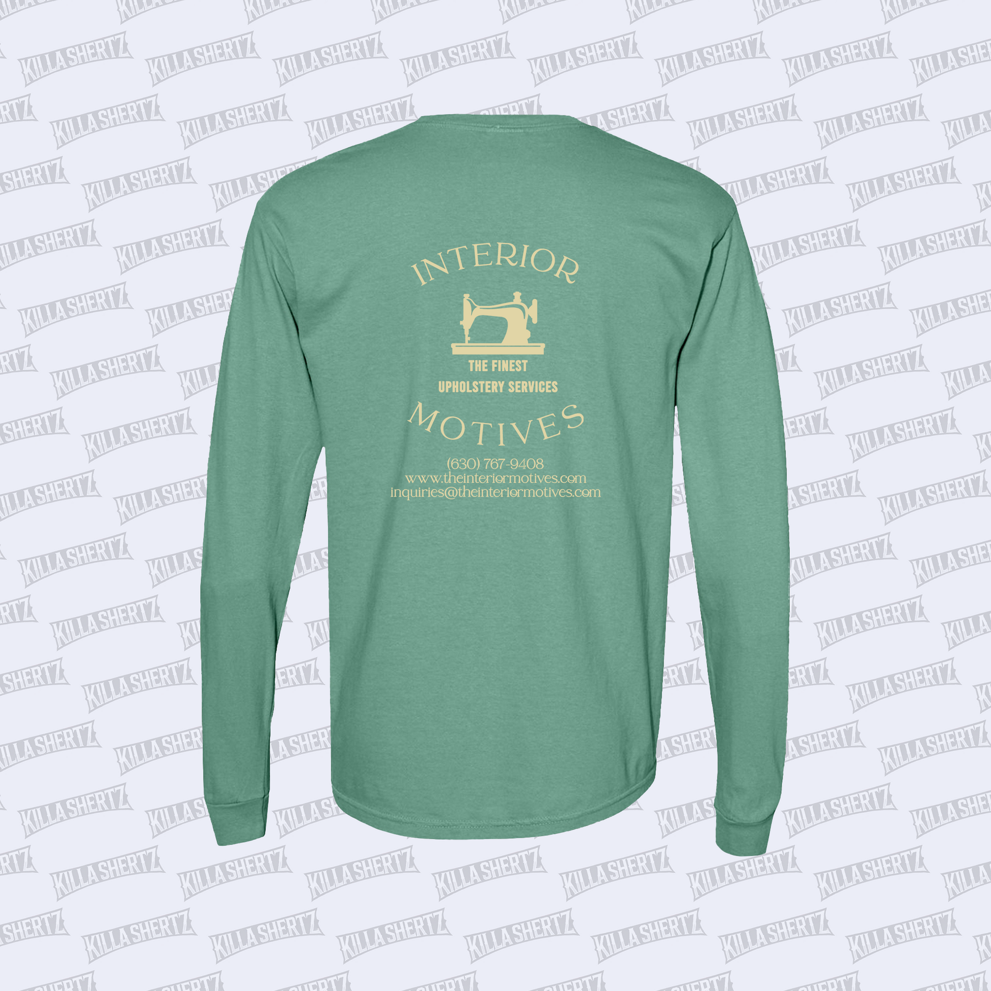 Interior Motives - Logo Pocket - Unisex Long Sleeve T-Shirt - Back