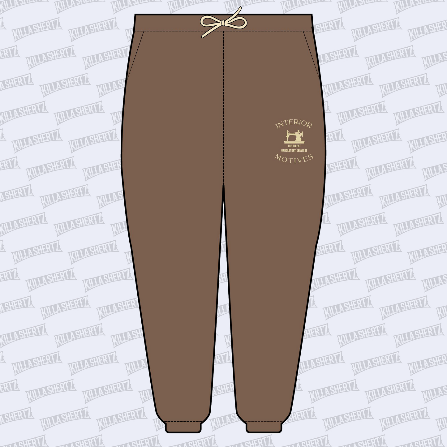 Interior Motives - Logo Unisex Garment-Dyed Fleece Sweatpants - Espresso