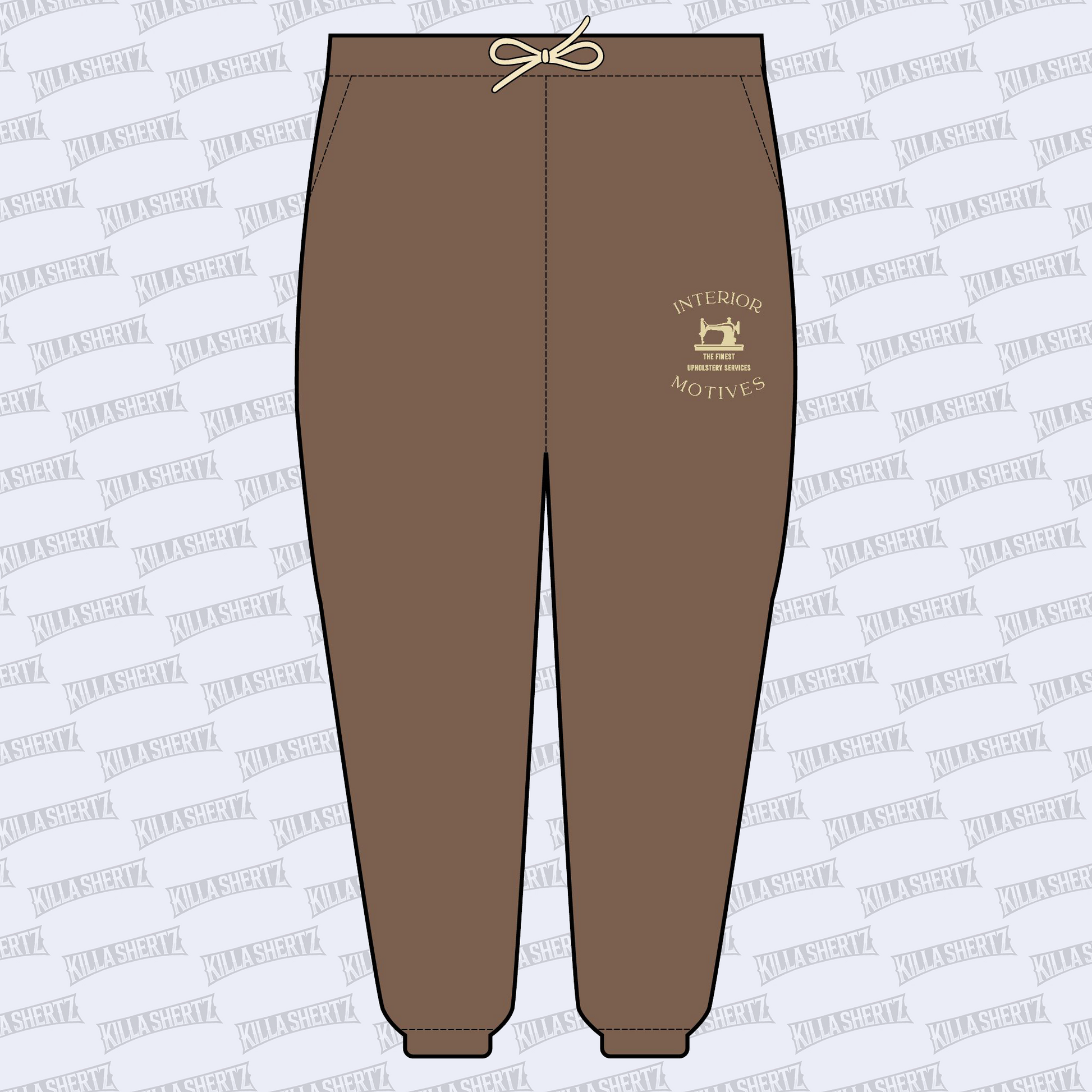 Interior Motives - Logo Unisex Garment-Dyed Fleece Sweatpants - Espresso