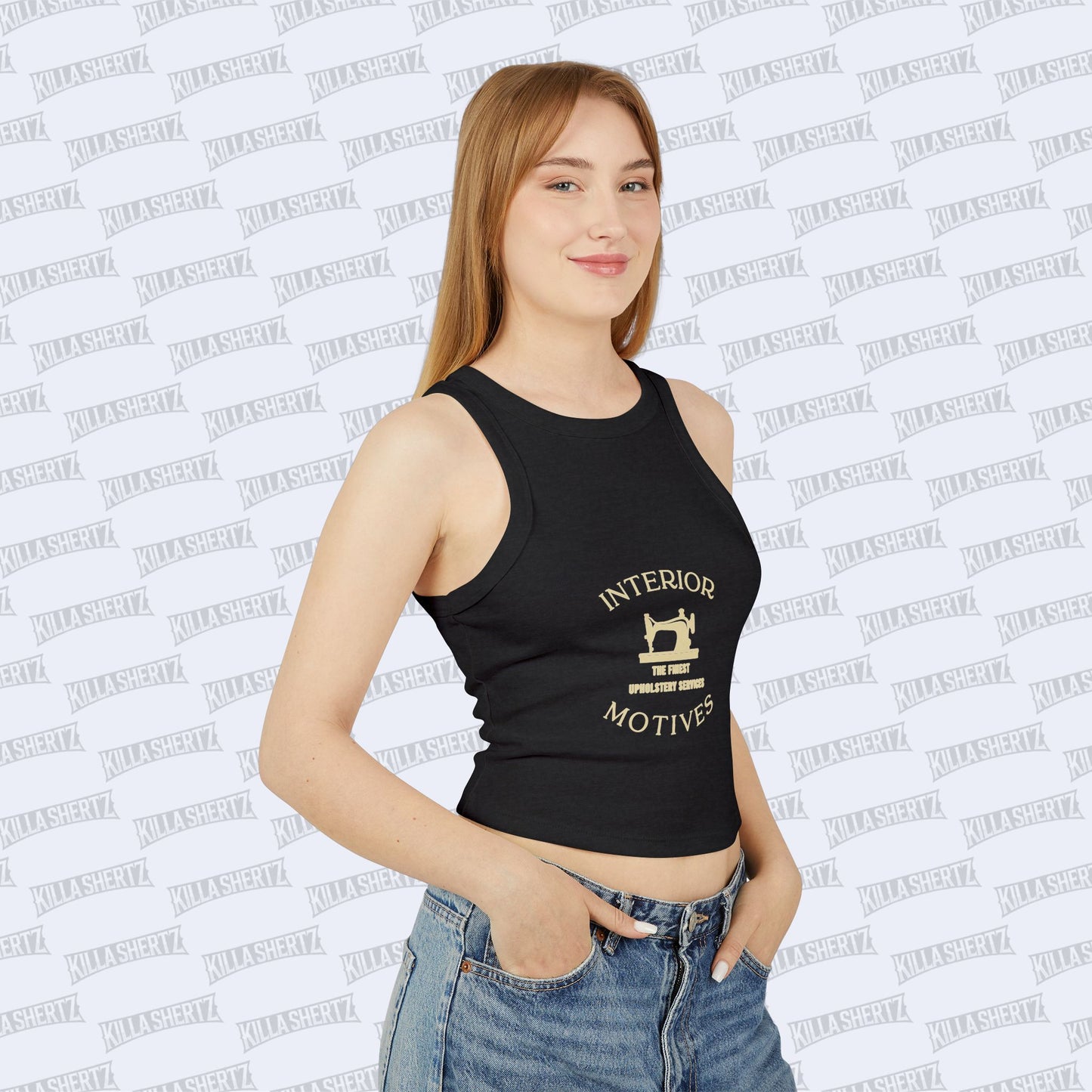 Interior Motives Women's Micro Rib Racer - Back - Female Model - Side