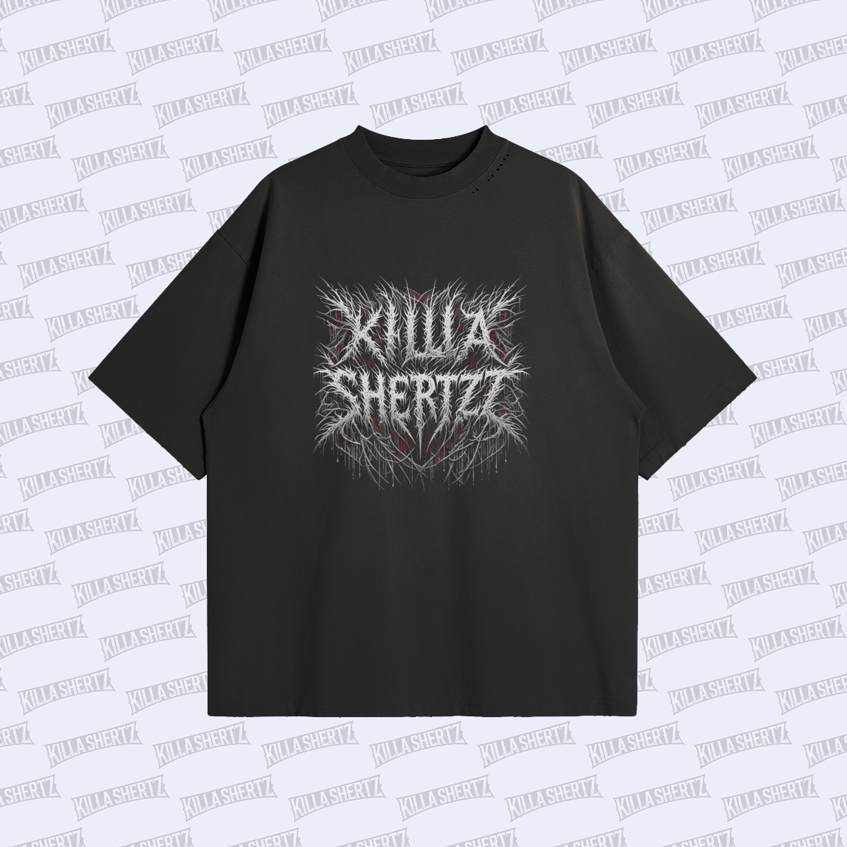 Killa Shertz - Death Metal "This Will Be My Year" Sun Faded Distressed Oversized T-Shirt - Front