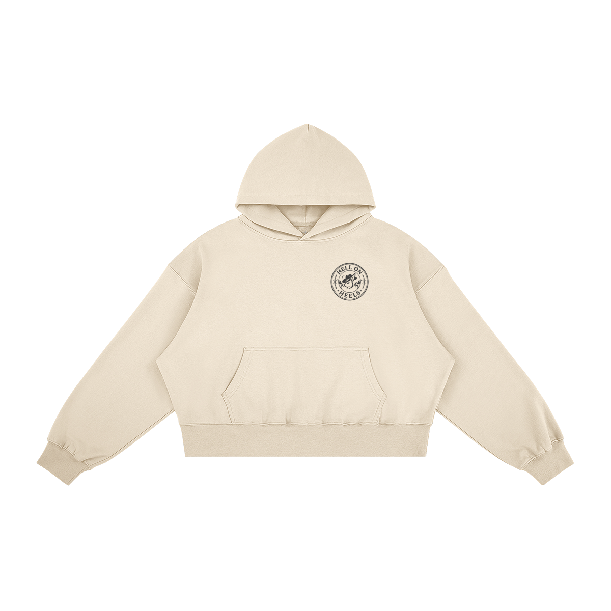 BUCKLE BUNNIES - Hell on Heels - Boxy Fleece Hoodie