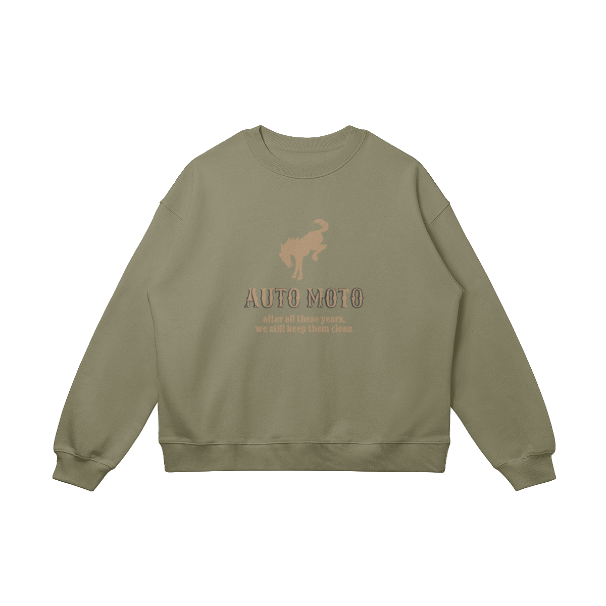 AUTO MOTO - Women's Bronco Heavyweight Crewneck (Embroidery & Print)
