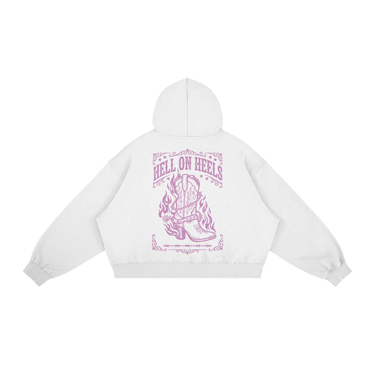 BUCKLE BUNNIES - Hell on Heels - Boxy Fleece Hoodie