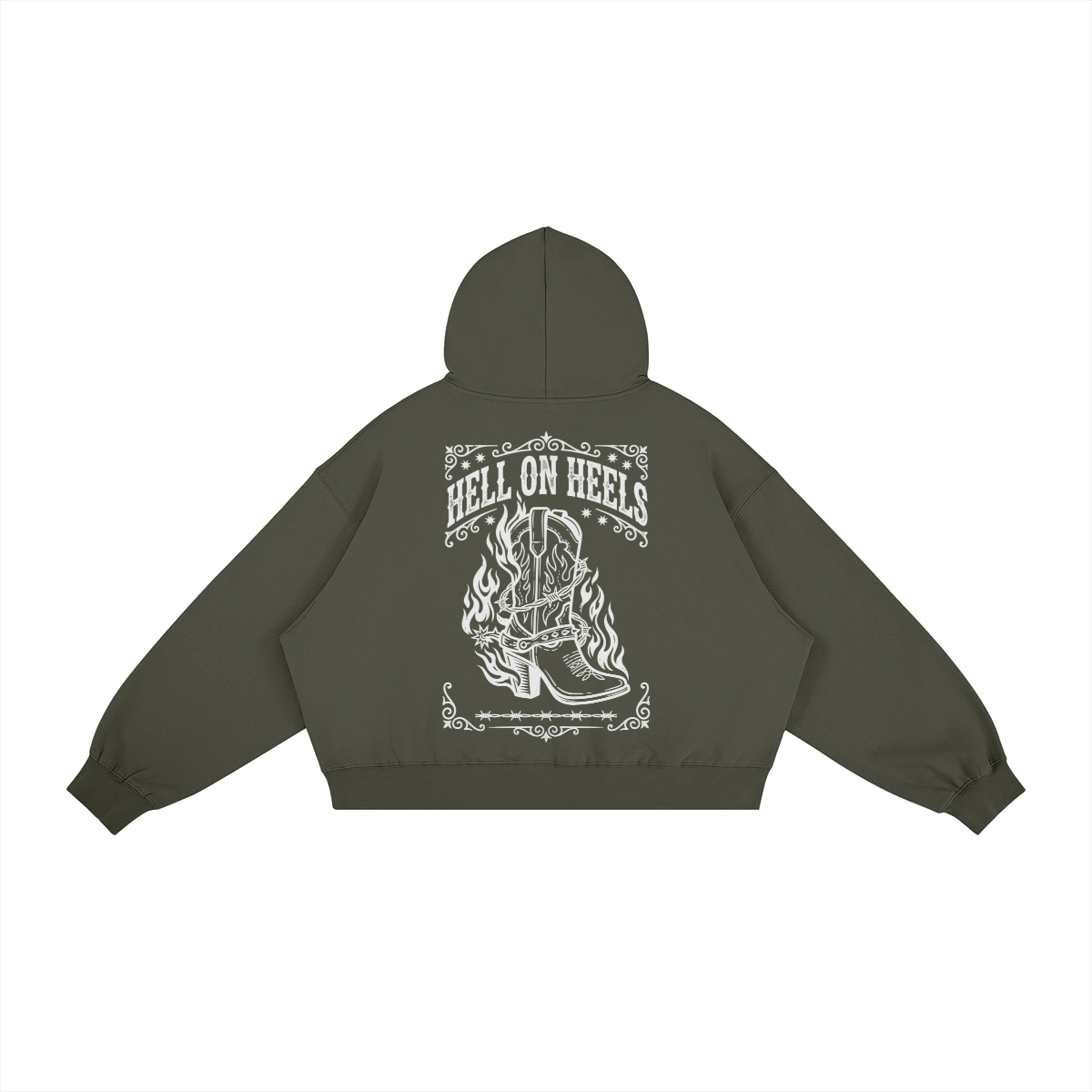BUCKLE BUNNIES - Hell on Heels - Boxy Fleece Hoodie