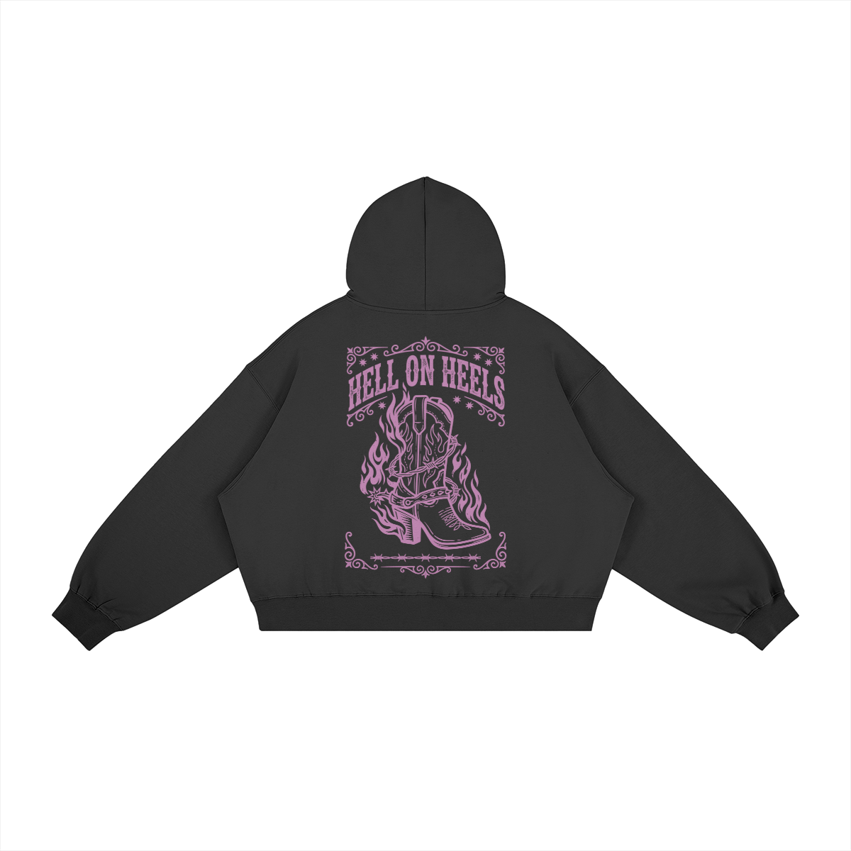 BUCKLE BUNNIES - Hell on Heels - Boxy Fleece Hoodie