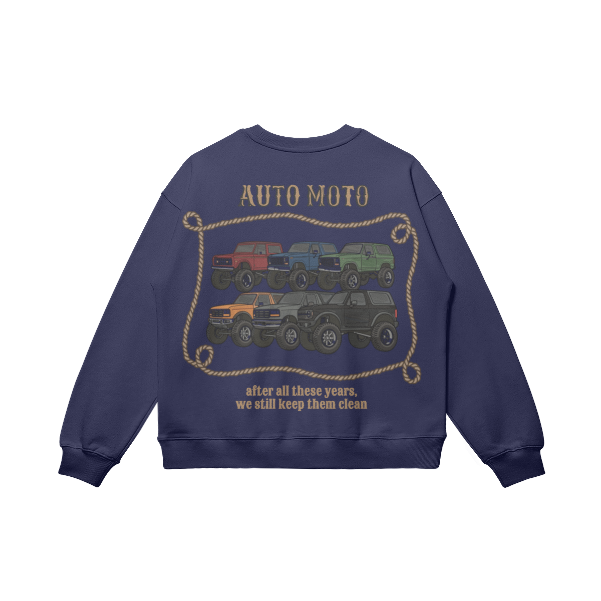 AUTO MOTO - Women's Bronco Heavyweight Crewneck (Embroidery & Print)