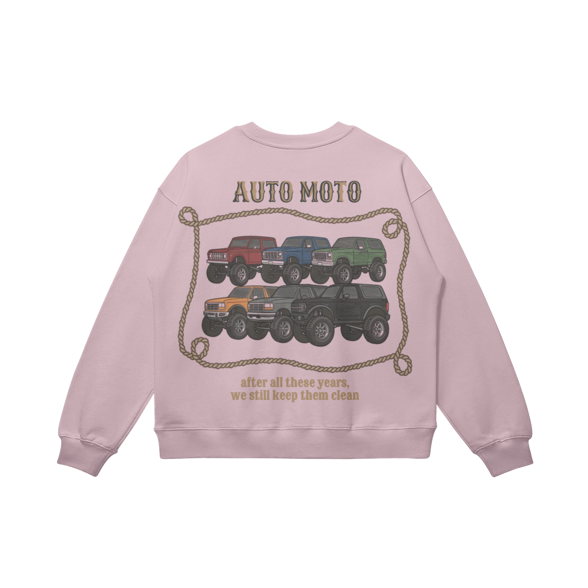 AUTO MOTO - Women's Bronco Heavyweight Crewneck (Embroidery & Print)